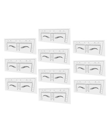 DOITOOL Eyebrow Ruler 10pcs Eyebrow Design Ruler Eyebrow Shaper Tool Eyebrow Drawing Tool Disposable