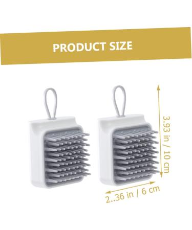 Beatifufu 2Pcs Shampoo Massage Brush for Scalp Cleansing Manual Massage Brush for Women Pets for Exfoliation Comfortable Easy to Use - Buy Online on GoSupps.com