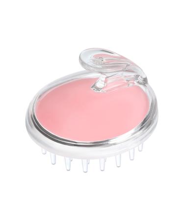 XTYPE Bath Supplies Crystal Transparent Silicone Massage Shampoo Comb Deep Massage Clean Scalp Shampoo Artifact (Color : Roze)