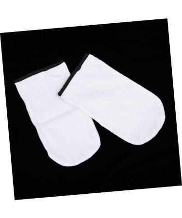 Housoutil Couvre-mains en Coton Blanc pour Soins des Mains et Travail la Cire Isolants Hydratants pour Bain de Paraffine - Buy Online on GoSupps.com