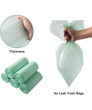 Aurmoo 165 Biowaste Sacks - Eco-Friendly 6L Organic Waste Bags for Kitchen Office & Living Room (36x37cm Green) - Buy Online on GoSupps.com