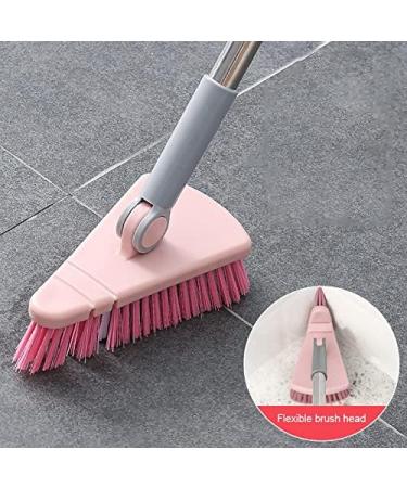 Tile Floor Scrub Brush Triangular & Bendable Design Floor Scrub Brushes Triangular & Bendable Design Stiff Bristle Grout and Corner Scrubber for Cleaning Shower Stiff Bristle Scrubbing Brush - Buy Online on GoSupps.com