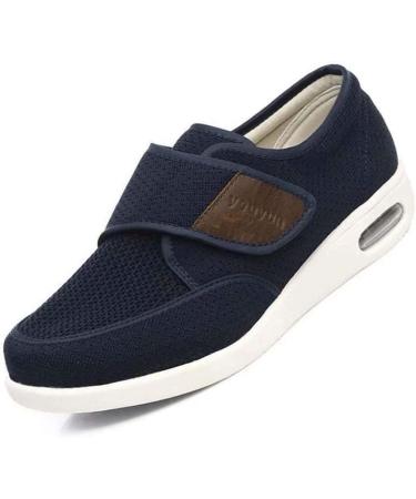 FZYUAN Extra Wide Width Diabetic Shoes for Swollen Feet Walking Edema Diabetic Shoes for Mens Adjustable Swollen Feet Arthritis Orthopedic Footwear Lightweight Breathable Sneakers Blue 8