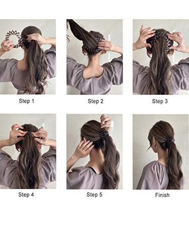 Expandable Birdnest Hair Clip Ponytail Holder Set - Hair Styling Tool for Women and Girls (3 Colors) - Buy Online on GoSupps.com