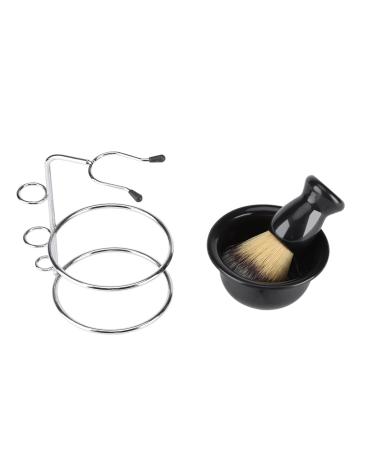 4-Piece Stainless Steel Shaving Set | Manual Razor Stand Brush & Bowl | Premium Grooming Kit for Men - Buy Online on GoSupps.com