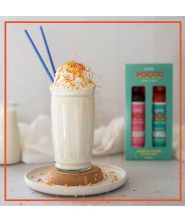 Cafe Pocco Coffee Syrup Set - 250ml Glass Bottles - Caramel & Vanilla - Enhance Your Lattes, Iced Lattes, and Frappes - Buy Online on GoSupps.com