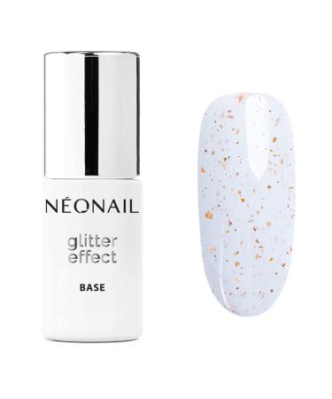 Neonail uv nail polish base coat gel uv glitter effect base white sparkle 7.2 ml neonail lower varnish for nails uv lacquer gel nails neonail modeling base