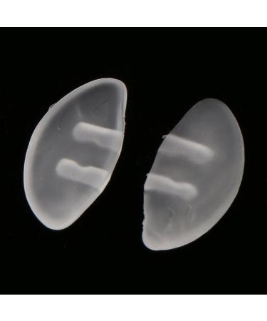 25 Pairs of Transparent Oval Silicone Nose Pads for Pressing In - 15mm - Ideal for Glasses & Sunglasses - Buy Online on GoSupps.com