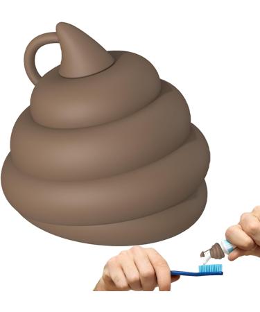 Funny Toothpaste Cover Silicone Toothpaste Squeezer Dog Toothpaste Toppers | Exquisite Pooping Dog Toothpaste Topper Toothpaste Cover Bathroom Accessories for Most Toothpastes Aallyn Brown - Buy Online on GoSupps.com