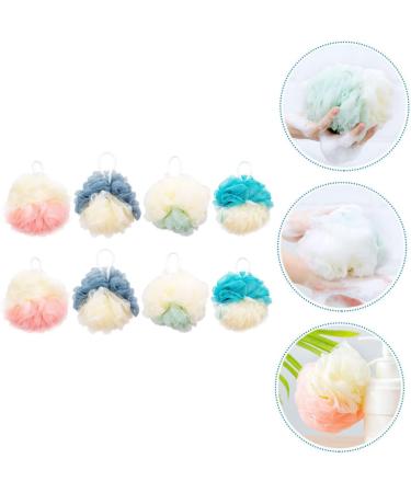 Buy Angoily 8pcs Color Matching Bath Ball Mesh Pouf & Men's Gloves - Soft Shower & Bath Scrubbers Perfect for Cleaning & Relaxation - Buy Online on GoSupps.com
