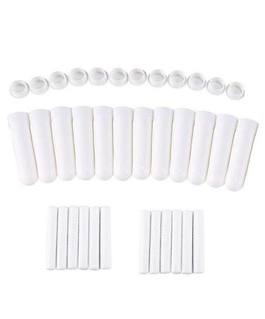 ULTNICE Aromatherapy Essential Oils Inhaler Nasal Vapor Breather Tubes Essential Oil Aromatherapy Inhaler Plastic Tubes with Cotton Wicks Aromatherapy Essential Oil