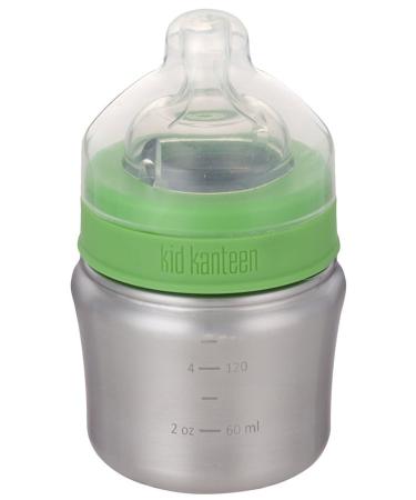 Klean Kanteen Kid Kanteen Wide Mouth Single Wall Stainless Steel Baby Bottle with Dust Cover 9 Ounce Stainless