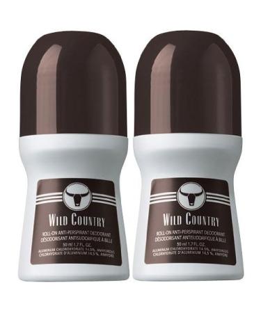 Wild Country Roll-On Anti-Perspirant Deodorant for Men 1.7 fl oz (2 Pack)