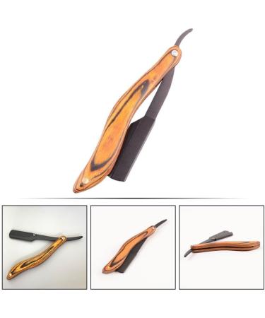 Nolitoy Stainless Steel Folded Razor - Vintage Hairdresser Razor with Wooden Handle for Perfect Haircuts - Buy Online on GoSupps.com