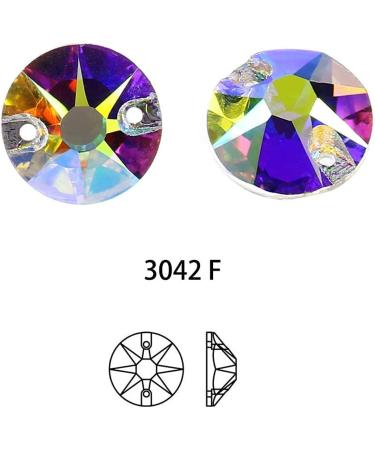 DONGZHOU Round Crystal AB Sew On Rhinestones | Flatback Fancy Rhinestone for Clothes & Jewelry | DIY Gemstone Strass - AB-XIRUS 3042F - Buy Online on GoSupps.com