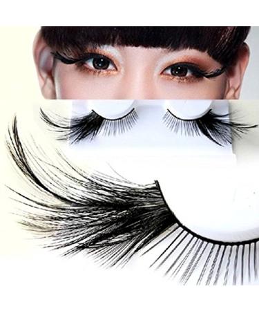 Dorisue Halloween Feather Eyelashes - Cat Eyes Black Tail Lashes for Witch Makeup, Cosplay, and Theatre - Hand-made Luxury Fashion False Lashes - Buy Online on GoSupps.com