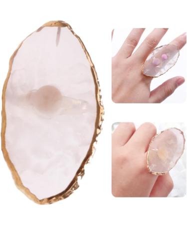 Nail Mixing Palette Nail Art Finger Ring Palette Polish Holder Color Mixing Plates Manicure Tools White Brushes - Buy Online on GoSupps.com