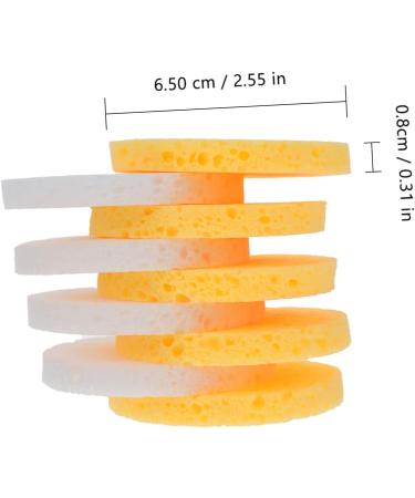 Buy Hemoton 100pcs Compressed Face Wash Sponges - Yellow Makeup Puff & Facial Scrub Tool for All Skin Types - International Shipping Available - Buy Online on GoSupps.com