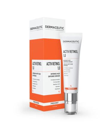 Dermaceutic Activ Retinol 1.0 - Age defense serum high strength - Face serum with Retinol and Vitamin C/E - 30ml 1%