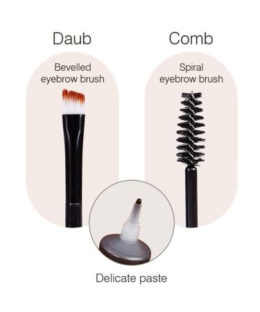 2 Pcs Waterproof Thickening Brow Mascara for Dark Hair | High Color Rendering Brow Gel with Eyebrow Brush | 48H Semi-Permanent Tinted - Dark Brown - Buy Online on GoSupps.com