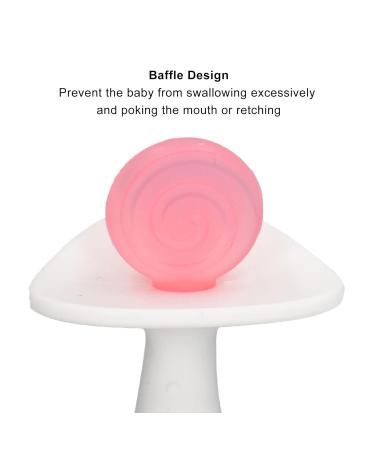 Silicone Baby Bite Ring - Large Candy Shape Teether for 6-12 Months - Chewable Teething Toy for Infants & Toddlers (Pink/White) - Buy Online on GoSupps.com