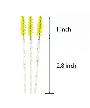 YEASHINE 200 Pcs Disposable Eyelash Mascara Brush Wand - Yellow | Lash Makeup Applicator Stick - Buy Online on GoSupps.com