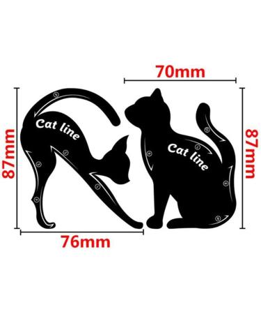 Cat Eyeliner Guides Easy Quick Makeup Tool Eye Liner Stencils Templates Black StylishNice and Fashion - Buy Online on GoSupps.com