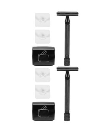Hemoton 2 Sets Razor Set Double-sided Shaver Professional Razor Vintage Manual Razor Handle Razor Vintage Manual Shaver Beard Cleaning Tool Portable Shaver Safe Shaver Handle Shaver