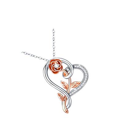 VALICLUD 3 Pcs Mother's Day Gift Pendant Chain European and American Lovers 4x3x0.78 Silver