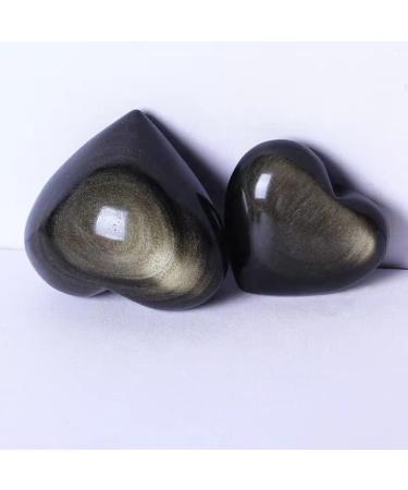 FUFIZU Wholesale Gems Golden Obsidian Heart Natural 150G-200G for Decoration 1PC PINGJIUYIN - Buy Online on GoSupps.com