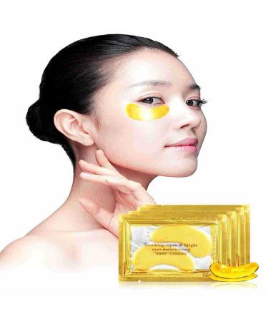 Collagen Eye Mask - 10 Pairs of Gold Gel Pads for Anti-Aging Dark Circles & Puffiness Relief - Buy Online on GoSupps.com