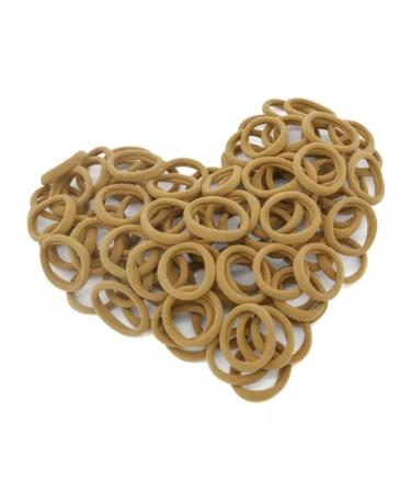 100 Pack Seamless Cotton Elastic Hair Ties for Women - Sand | Ponytail Holders for Thick Hair - No Crease, No Damage, Stretch Hair Accessories - Buy Online on GoSupps.com