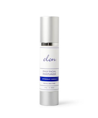 Elon Daily Facial Moisturizer for Women - Hyaluronic Acid Moisturizer w/Coconut Oil & Jojoba Oil Organic Moisturizer to Reduce Signs of Aging - Suitable for All Skin Types (1.7 Oz)