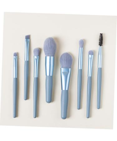 BELLIFFY 8pcs Powder Brush Eyeshadow Makeup Cosmetic Face Brushes Makeup Face Brushes Facial Kit Blue Wooden - Buy Online on GoSupps.com