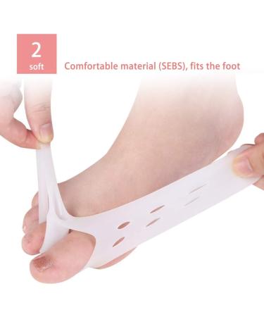 Bunion Corrector Pads - 2 Pair Gel Toe Separator & Cushion Protector for Big Toe Hammer Toe Straightener and Bunion Relief - Foot Pain Relief and Callus Corns Prevention - Buy Online on GoSupps.com