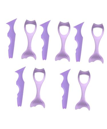 Beavorty 10 Pcs Makeup Set Beauty Set Eyelash Mascara Makeup Tools Baffle Eye Shadow Purple Eyelash Kits Lash Curler Makeup Mascara