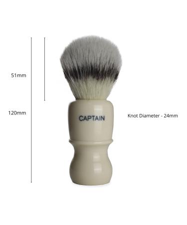 Limited Edition Alexander Simpson Captain Synthetic Hair Shaving Brush - Ivory Faux Platinum Fiber - Buy Online on GoSupps.com
