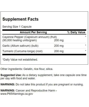 Swanson Full Spectrum Turmeric Garlic & Cayenne Capsules - 60 Count - Buy Online on GoSupps.com
