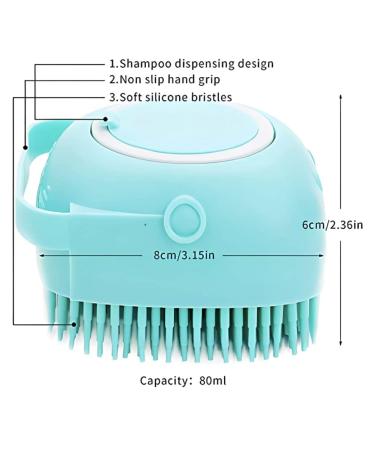 Lx2 2Pack Silicone Massage Bath Brush For Pets - Gentle Grooming and Cleaning - Buy Online on GoSupps.com
