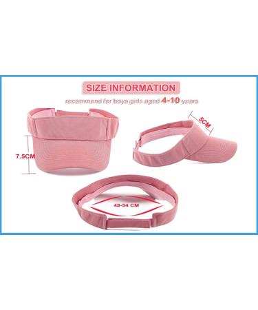 Aidier Kinder Visor Cap for Boys & Girls | Sun Protection Hat for Ages 4-10 | Ideal for Running Golf Tennis & Beach Activities - Pink - Buy Online on GoSupps.com