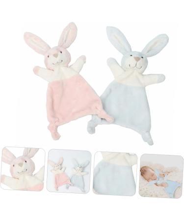 Toyvian 16 Pcs Organic Bunny Stuffed Animals for Babies - Lovey Blanket Rabbit Soother Towel, Assorted Colors, 28x10cm, Pack of 8 - Buy Online on GoSupps.com