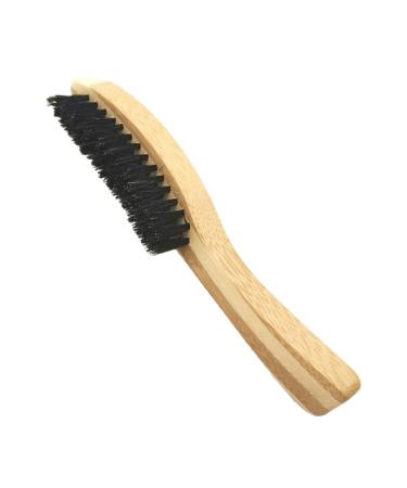Minkissy Beard Brush for Men | Mustache Styling Tool & Stubble Comb | Wooden Face Brush for Beard Growth & Straightening | 17x3cm - Buy Online on GoSupps.com
