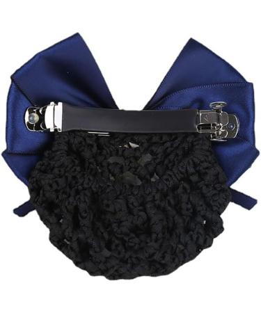 UUYYEO Bowknot Hair Snood Net Barrette Bun Cover Bow Hair Clip Knit Hairnet Bow Bun Bow Headdress Hair Accessories for Lady Women Purple - Buy Online on GoSupps.com