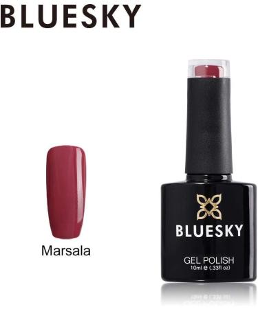 Bluesky Nail Gel Polish Dark Pink MARSALA Deep Dark Pink Mauve Musk UV LED Soak Off 10ml - Buy Online on GoSupps.com