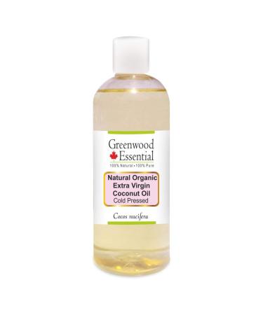 Greenwood essential natural extra virgin coconut oil (cocos nucifera) natural therapeutic quality cold -pressed 200ml (6.76 oz)