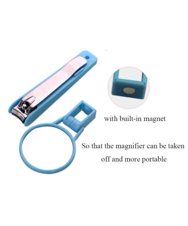 Careor Extra Large Stainless Steel Nail Clippers for Elderly - Easy Grip Fingernail & Toenail Cutters in Blue - Buy Online on GoSupps.com