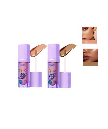 Moisturizing Concealer Stick Lightweight Full Coverage Long Lasting Conceals Corrects Hydrates Long-Wear Matte Finish Waterproof & Lightweight For All Skin 2 Pcs (0506)