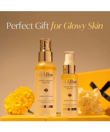 Ilia d alba Piedmont Travel Essential Gift Set - White Truffle First Spray Serum Full Size & Travel Size with Yellow Pouch | Premium Korean Skin Care International Shipping - Buy Online on GoSupps.com
