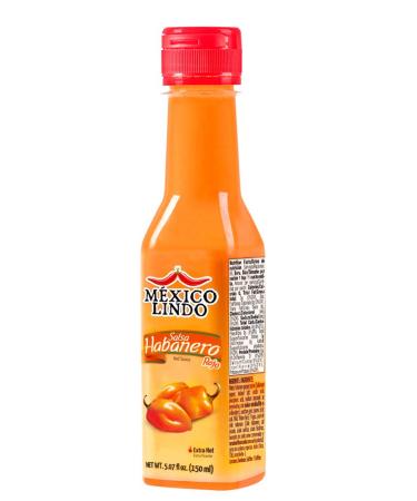 Mexico Lindo Red Habanero Hot Sauce - 78,200 Scoville - 5 Fl Oz Bottles (Pack of 2) - Buy Online on GoSupps.com