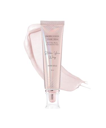 FACES CANADA Cr me stroboscopique Or rose appr t 30 ml + surligneur + hydratant beurre de karit et acide hyaluronique hydratation intense impeccable peau ros e clatante Base de maquillage